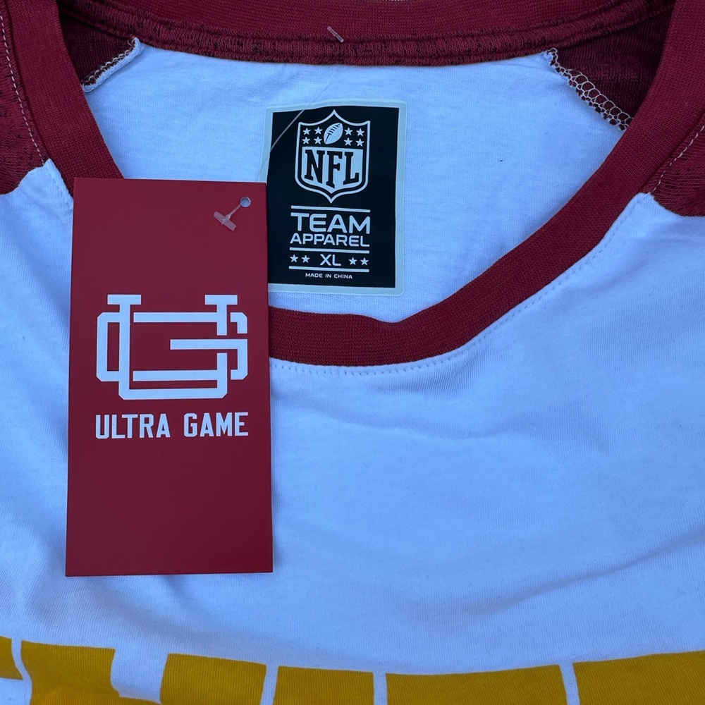 NFL Red and White Team Apparel Shirt size XL NWT - Picture 3 of 5